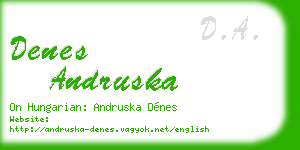 denes andruska business card